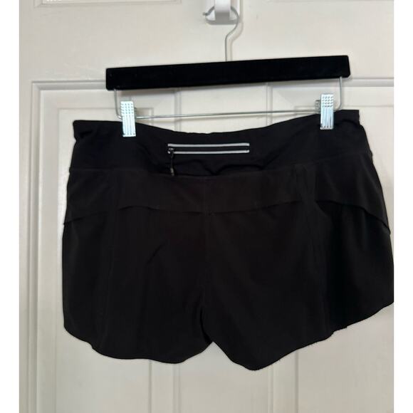 Lululemon Low Rise Run Speed Short Block-It Pocket Black Women's Size 10 - Picture 4 of 8